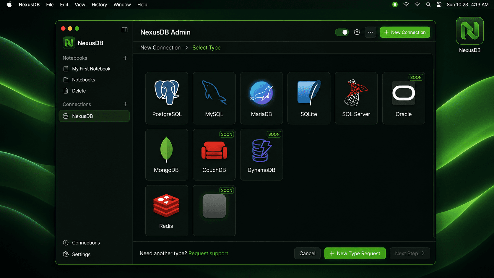 NexusDB desktop app