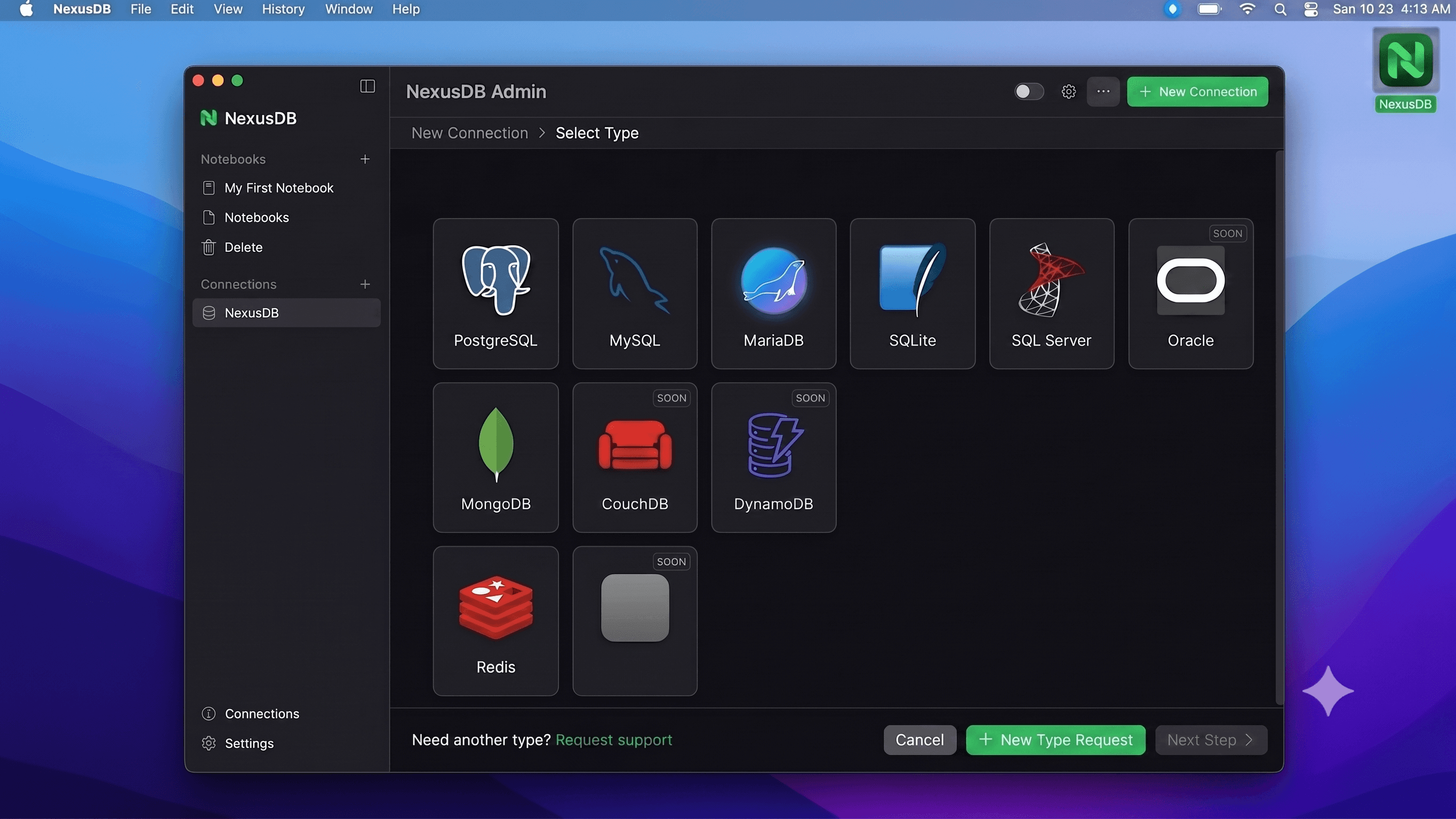 NexusDB desktop app